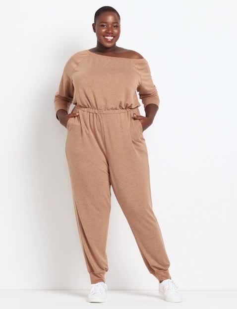 Off the shoulder jogger hot sale jumpsuit