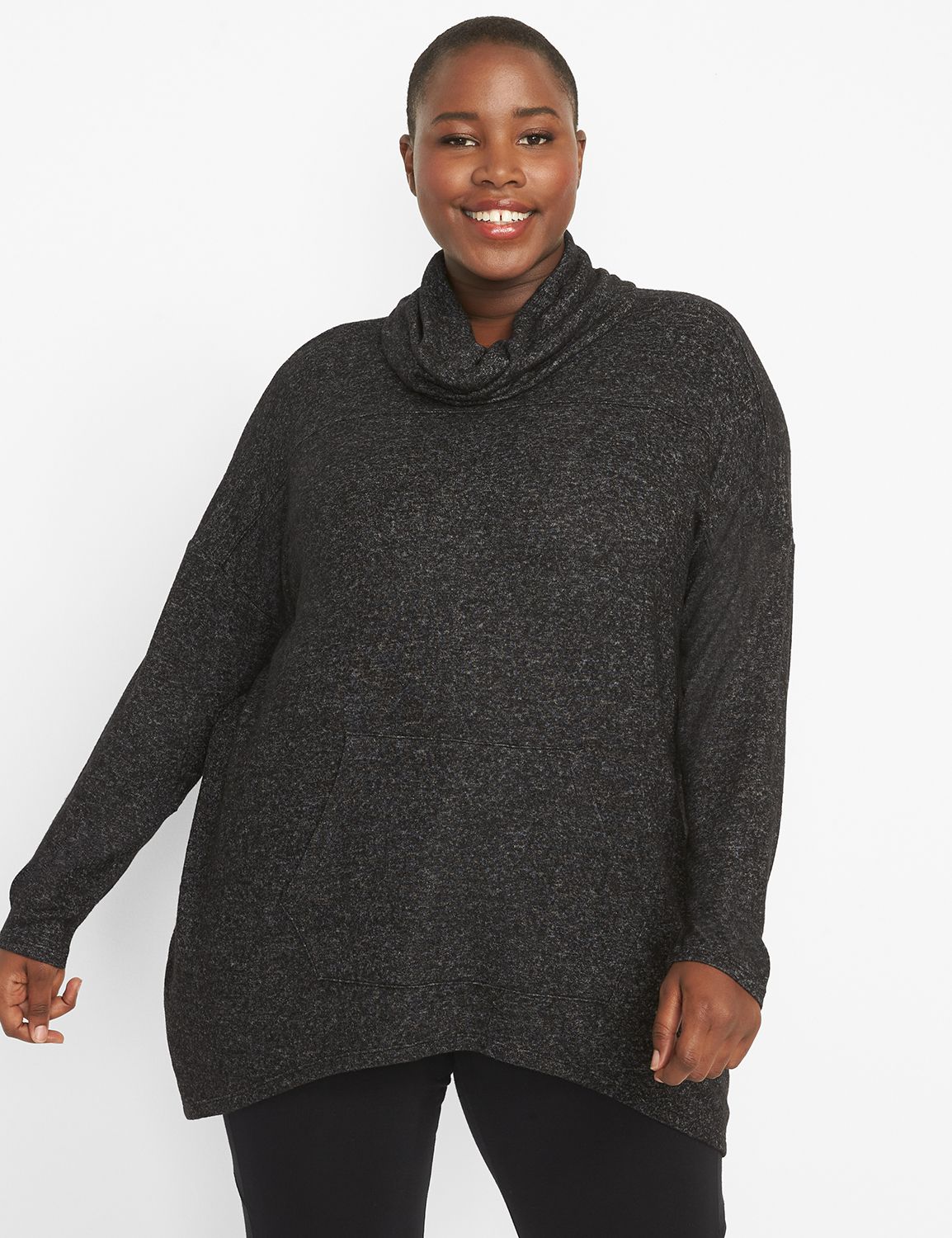 LIVI Cowl-Neck Poncho Top Product Image 1