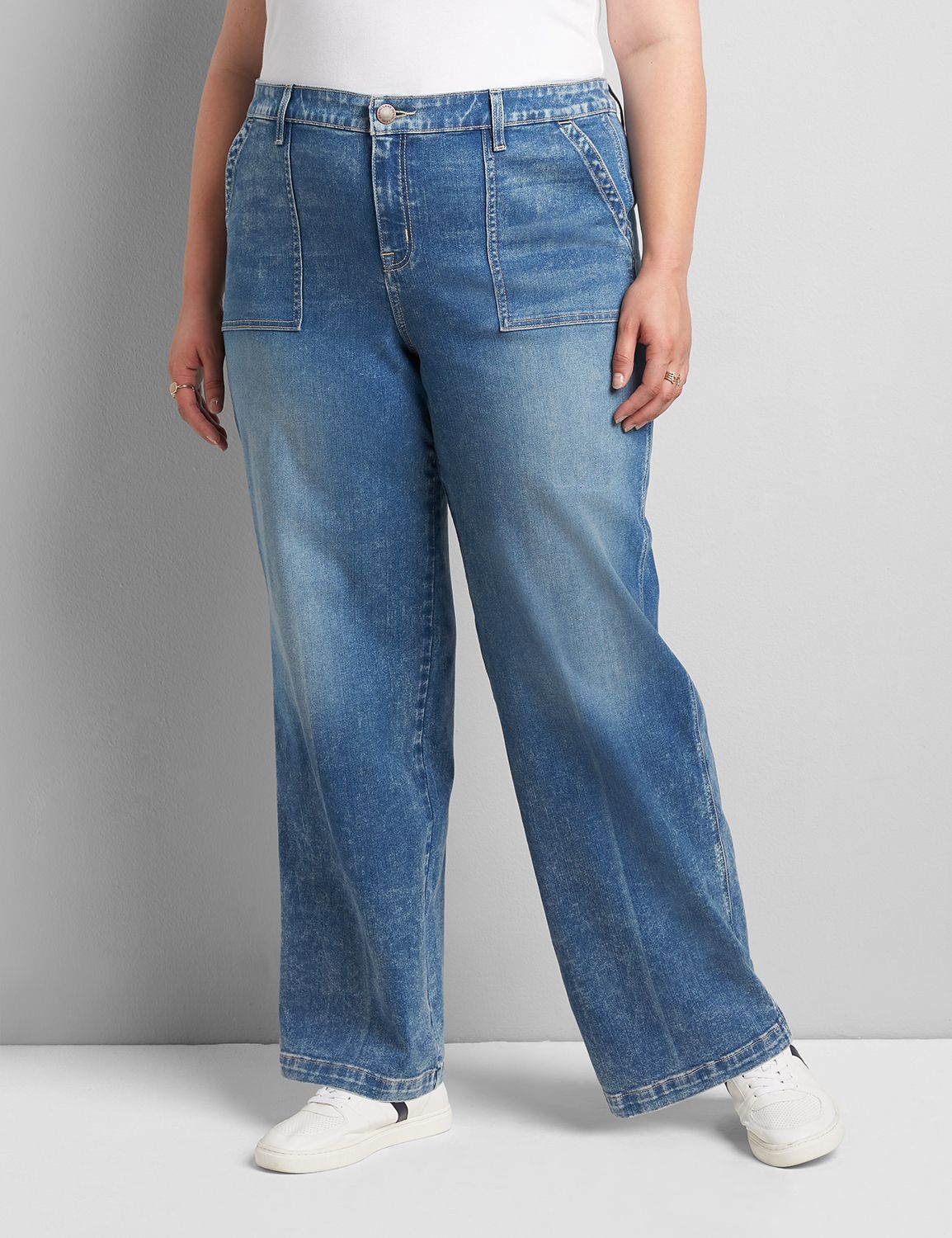 Lane Bryant, Jeans, Lane Bryant Flex Magic Waistband Signature Fit Mid  Rise Straight Leg Denim Jeans