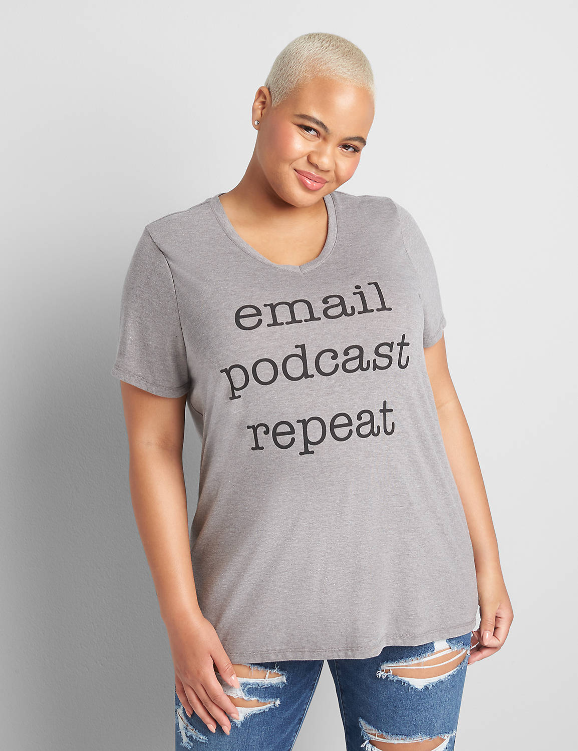 Email Podcast Repeat Graphic Tee Product Image 1
