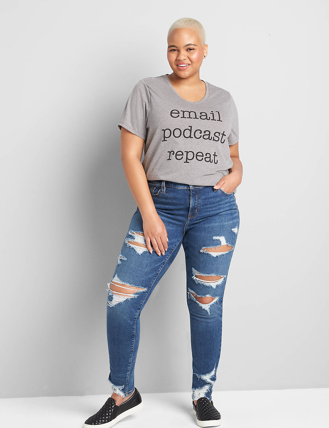 Email Podcast Repeat Graphic Tee Product Image 3