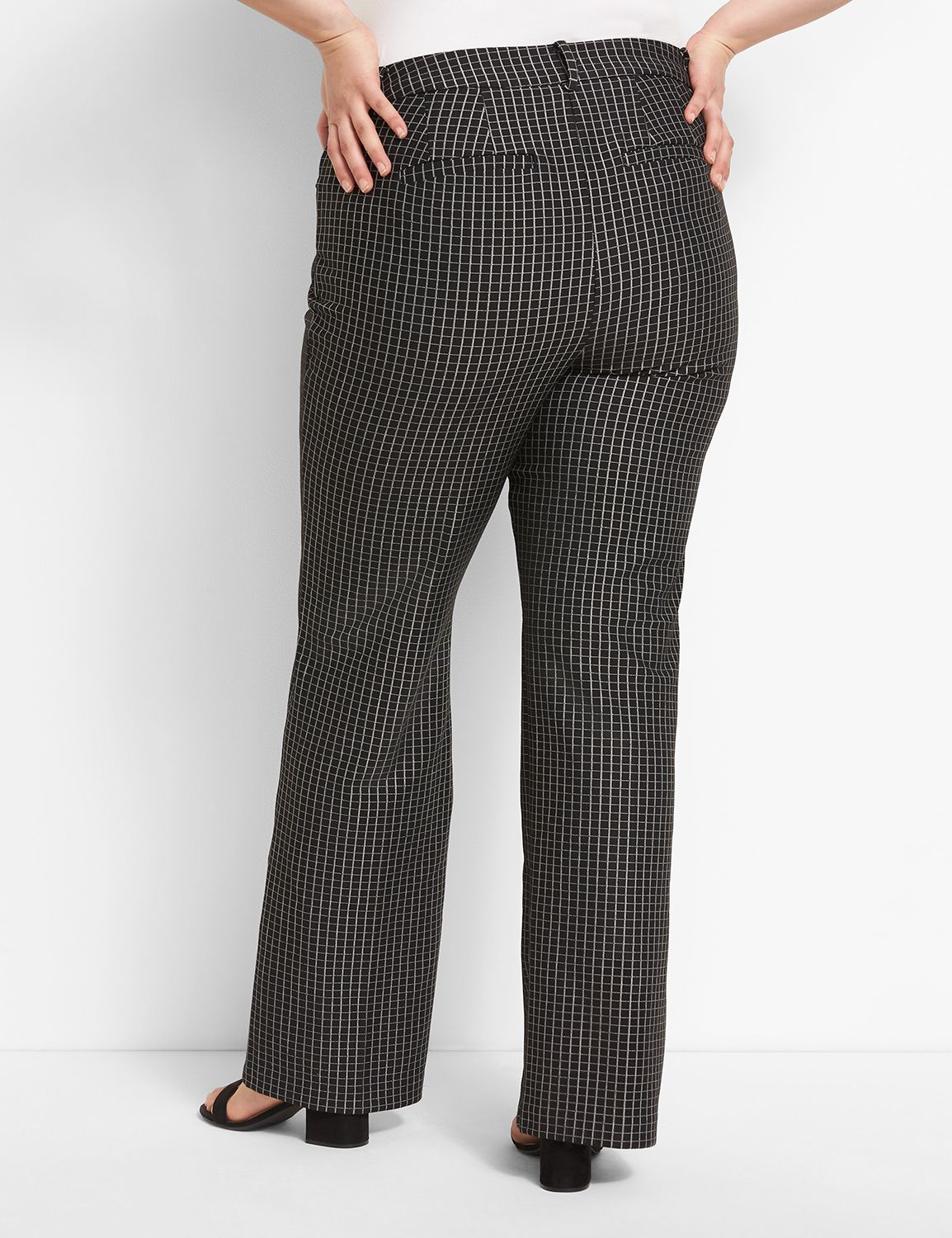 4-Season Signature Fit Straight 1122009:Black/ White Windowpane- As Header:12 Product Image 2
