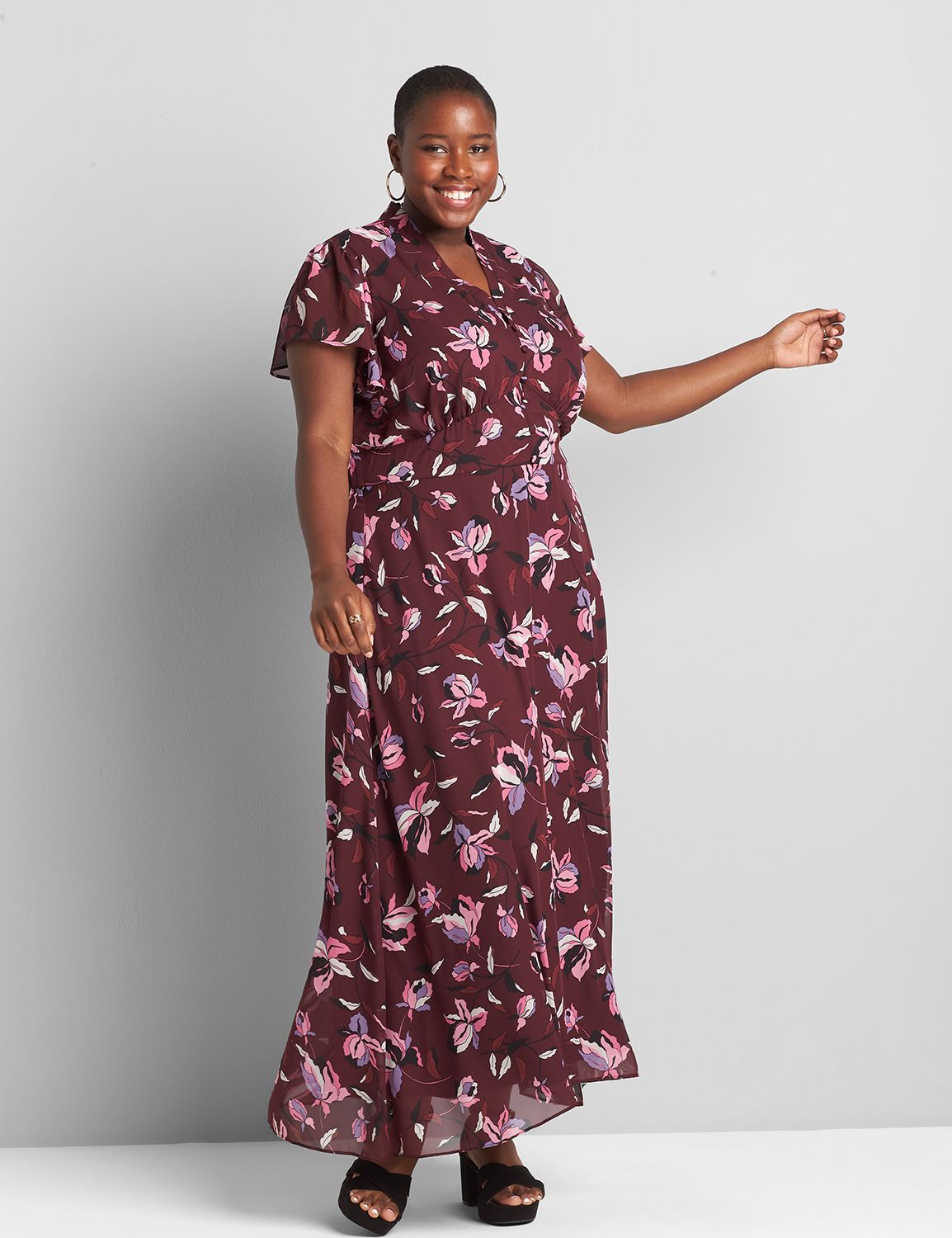 Midi Dress With Button Detail