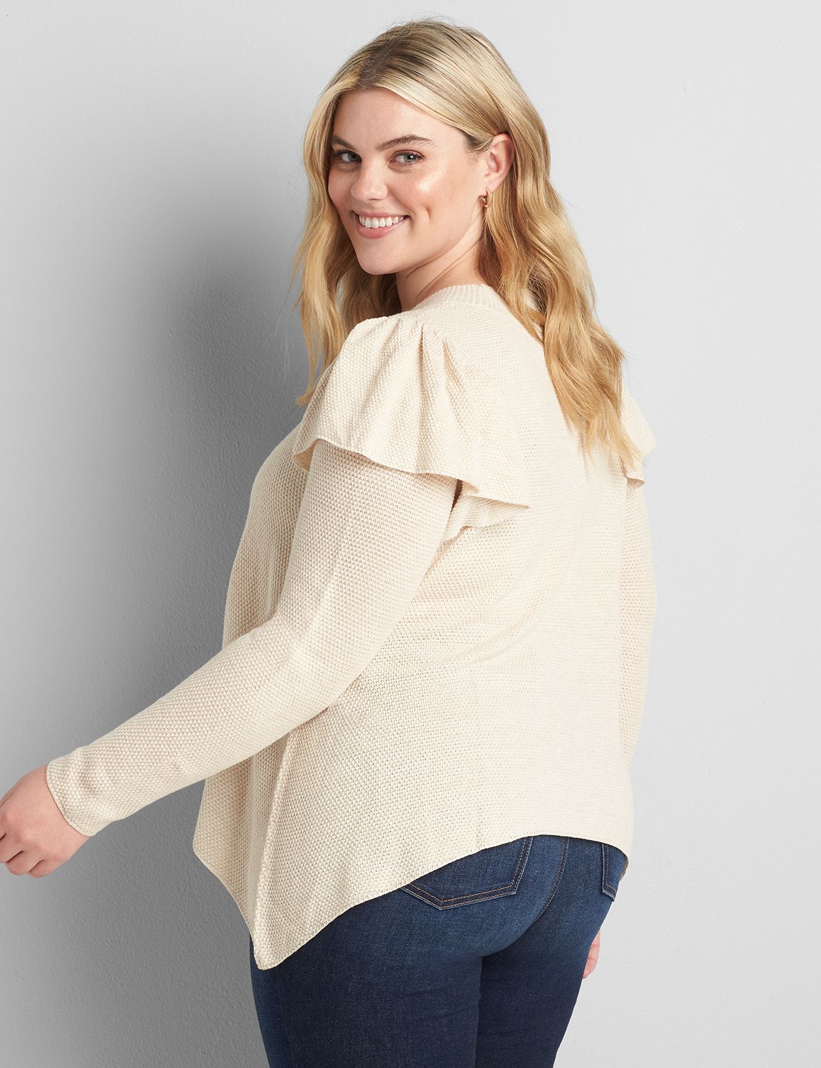 Brooklyn Ruffle Sleeve Sweater Top main image 1