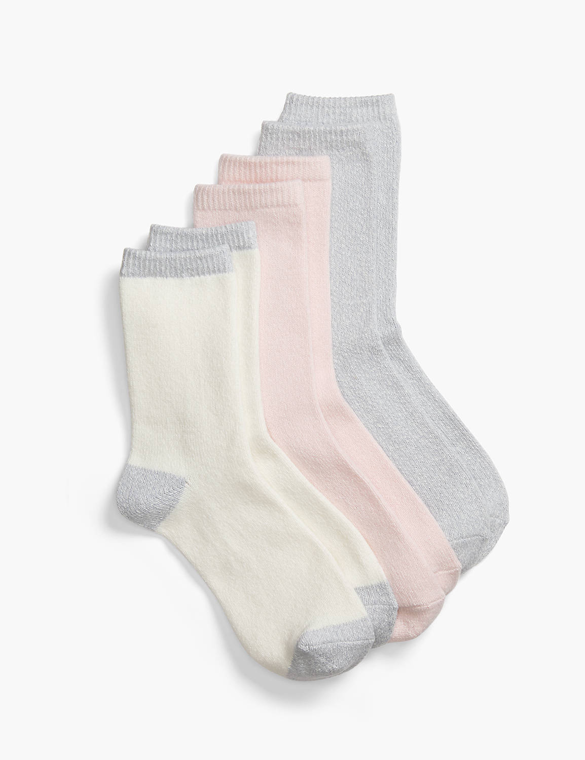 Pink & Cream 3 Pack Boot Socks:PANTONE Lotus:ONESZ Product Image 1