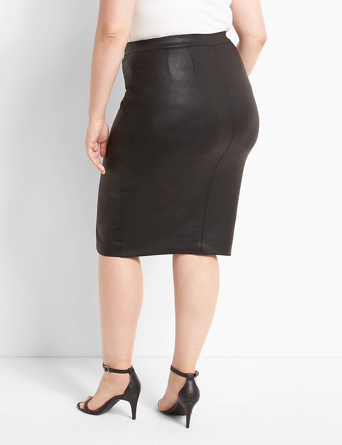 Two-Way Exposed Zipper Pencil Skirt Product Image 2