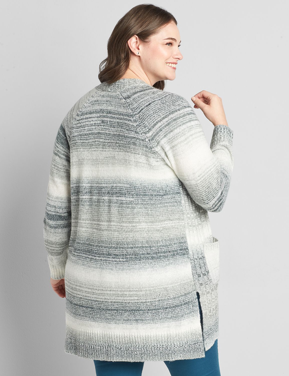 Spacedye Open-Front Cardigan Product Image 2