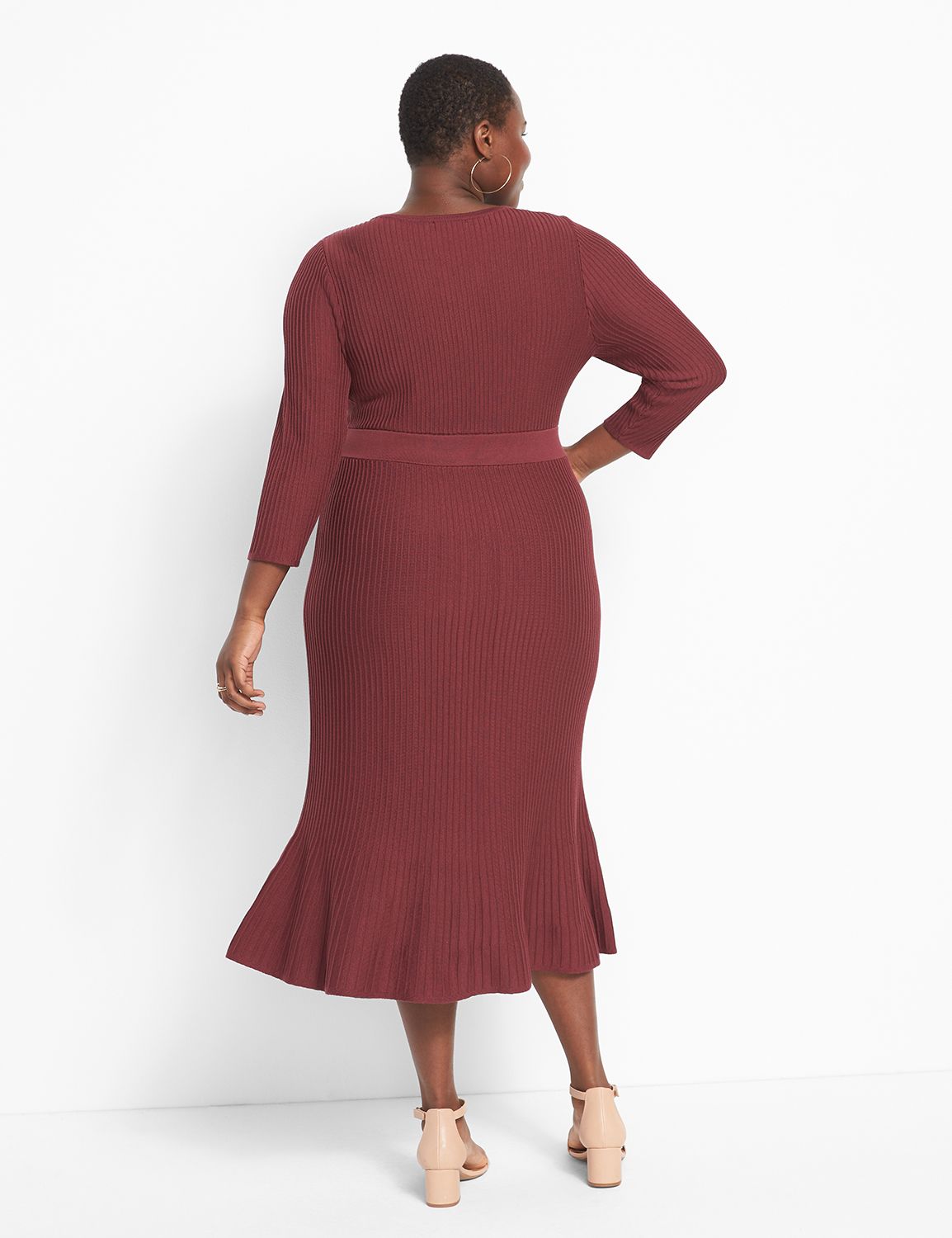 4510281 Black Frill Detail Sweater Dress main image 1