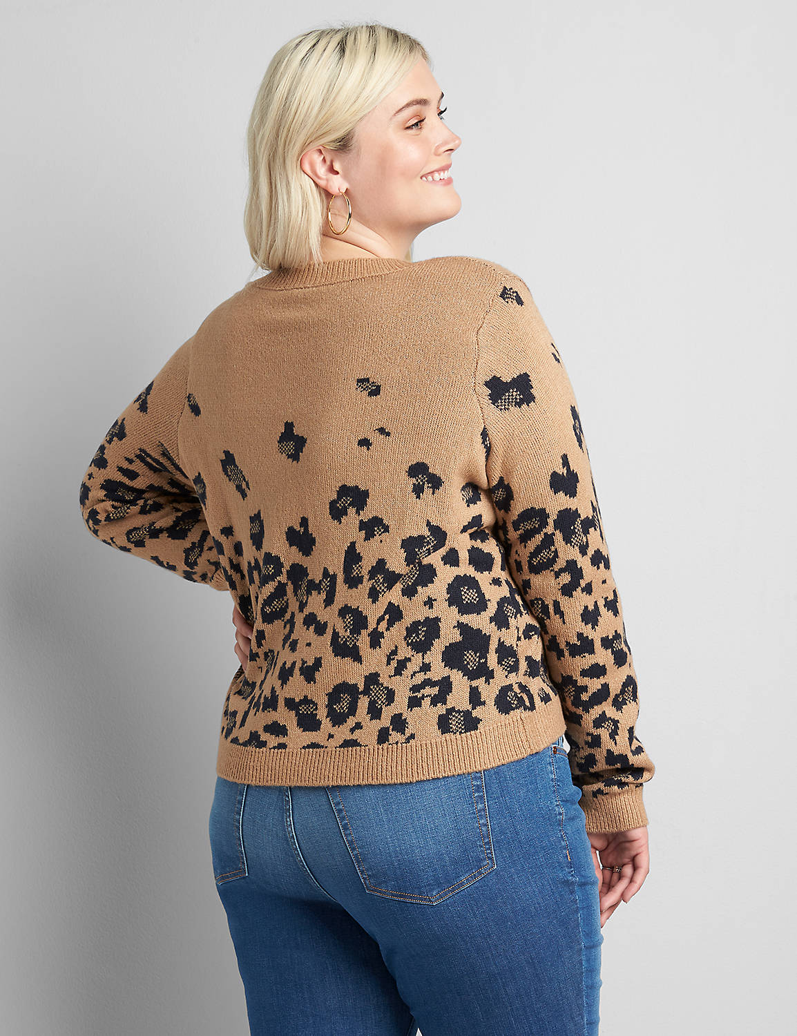 Cropped Leopard Sweater Product Image 2