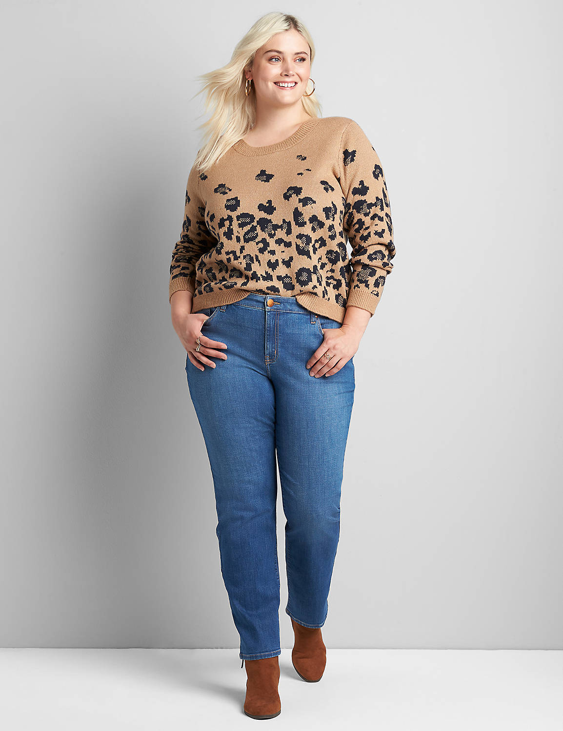 Cropped Leopard Sweater Product Image 3