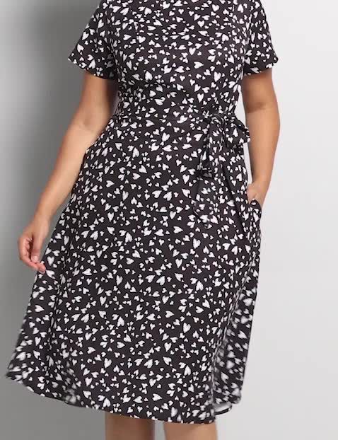 green emerald velvet dress Lane Bryant Fit & Flare 3/4 sleeve print dress SIZE 14/16 NWT Finer Things  Resale