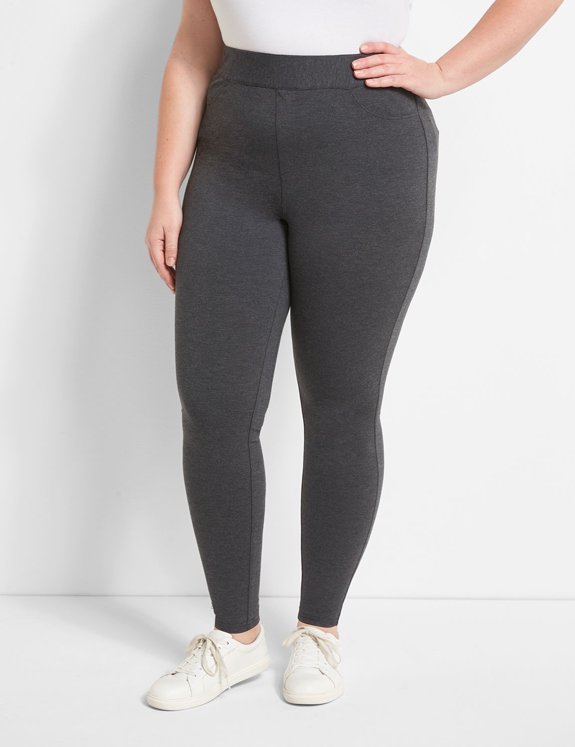 Ponte High Rise Split Front Legging