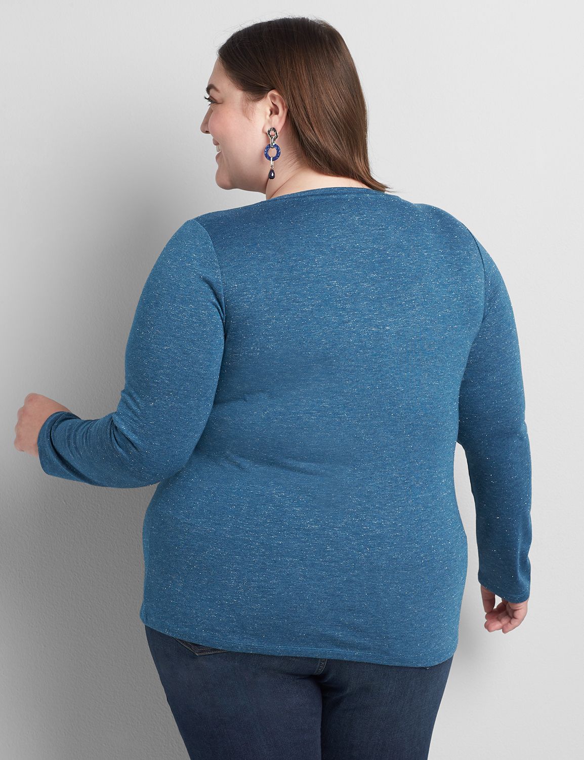 Long Sleeve Crew Neck Angelina Tee 1122318 Copy of 1117299:PANTONE Legion Blue:10/12 Product Image 2
