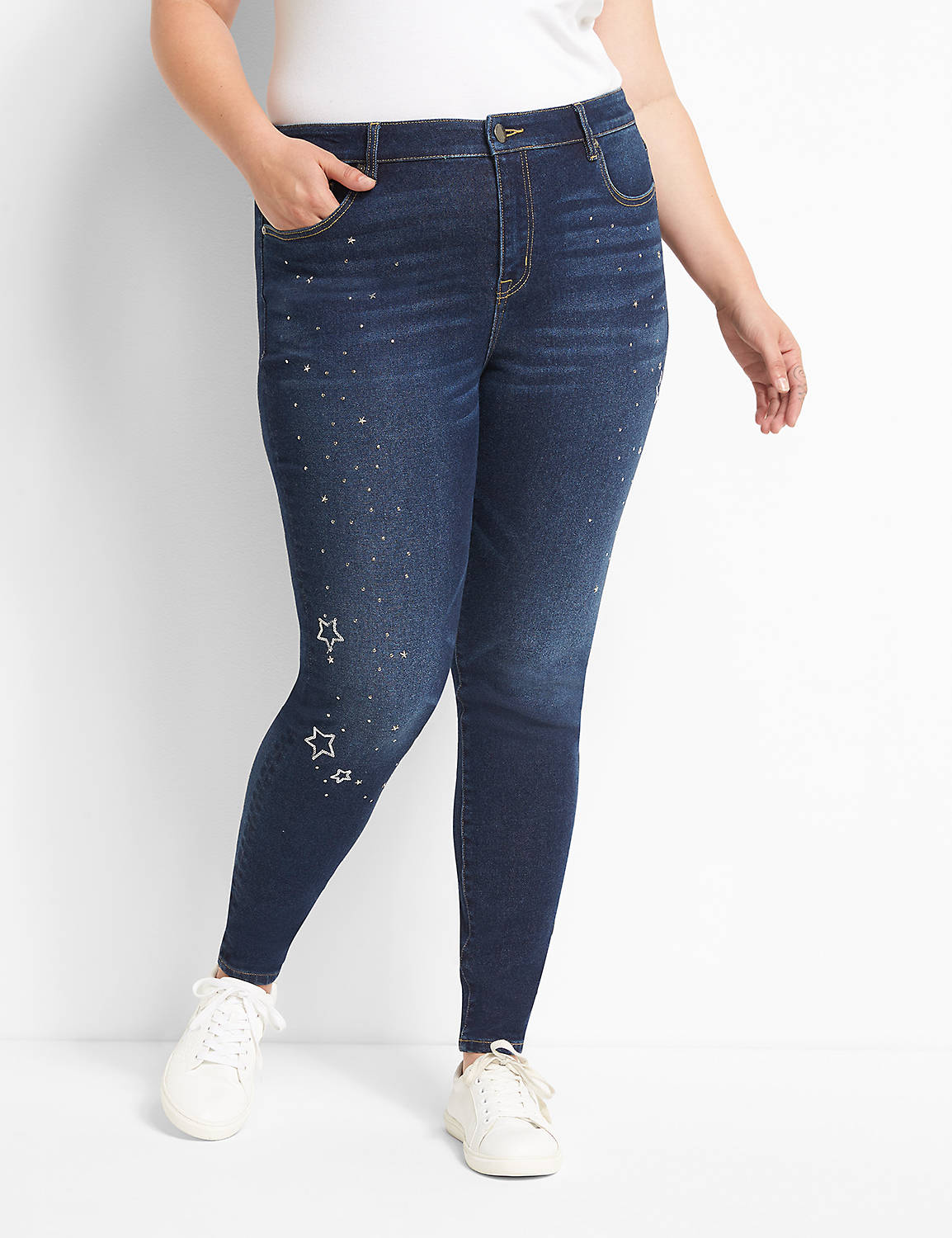Signature Fit High-Rise Skinny Jeans - Dark Wash Product Image 1