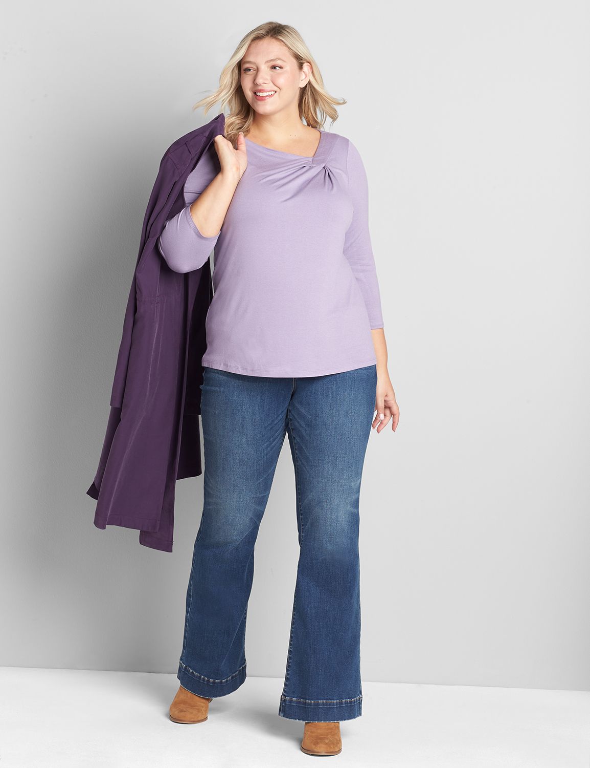 Pleat-Neck Illusion Top Product Image 3