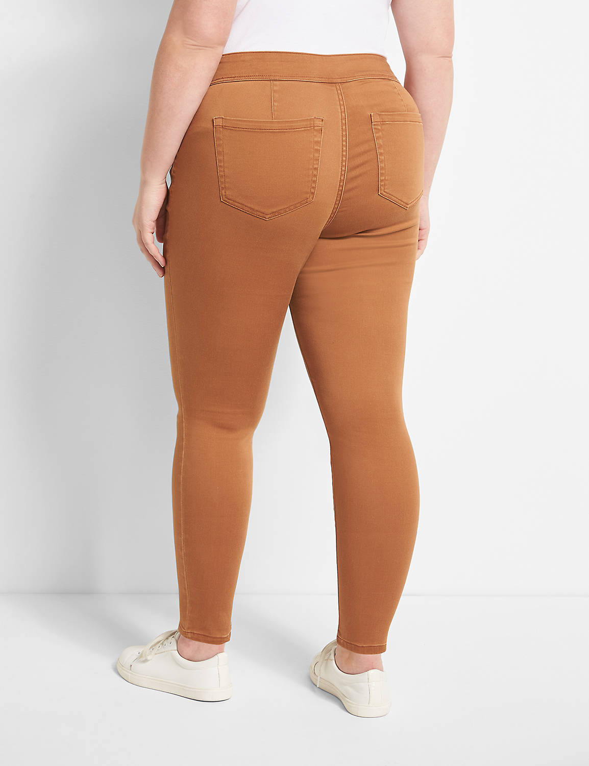 High-Rise 3-Button Sateen Jegging Product Image 2