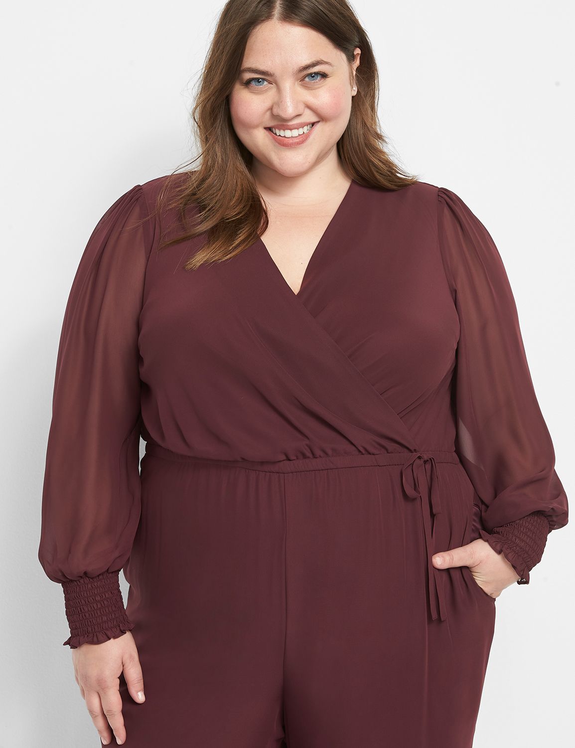 Wrap-Front Jumpsuit Product Image 3