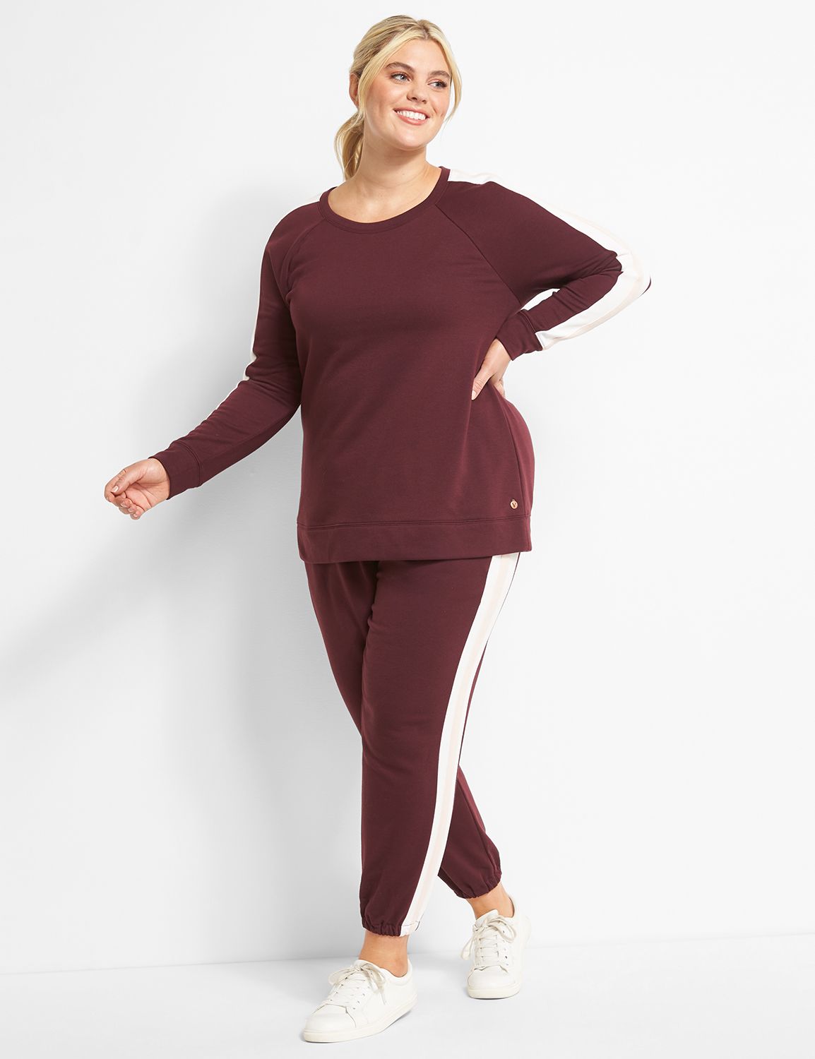 LIVI Mid Rise French Terry Full Len Product Image 3