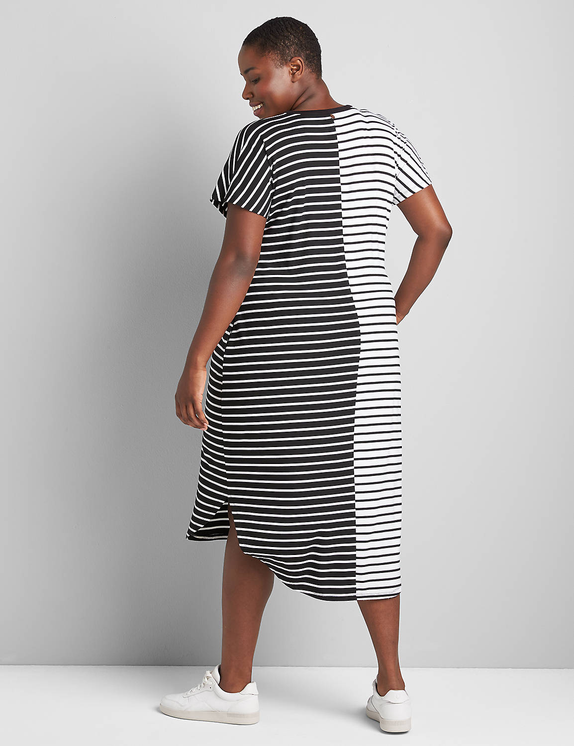 LIVI Striped Midi Dress Product Image 2