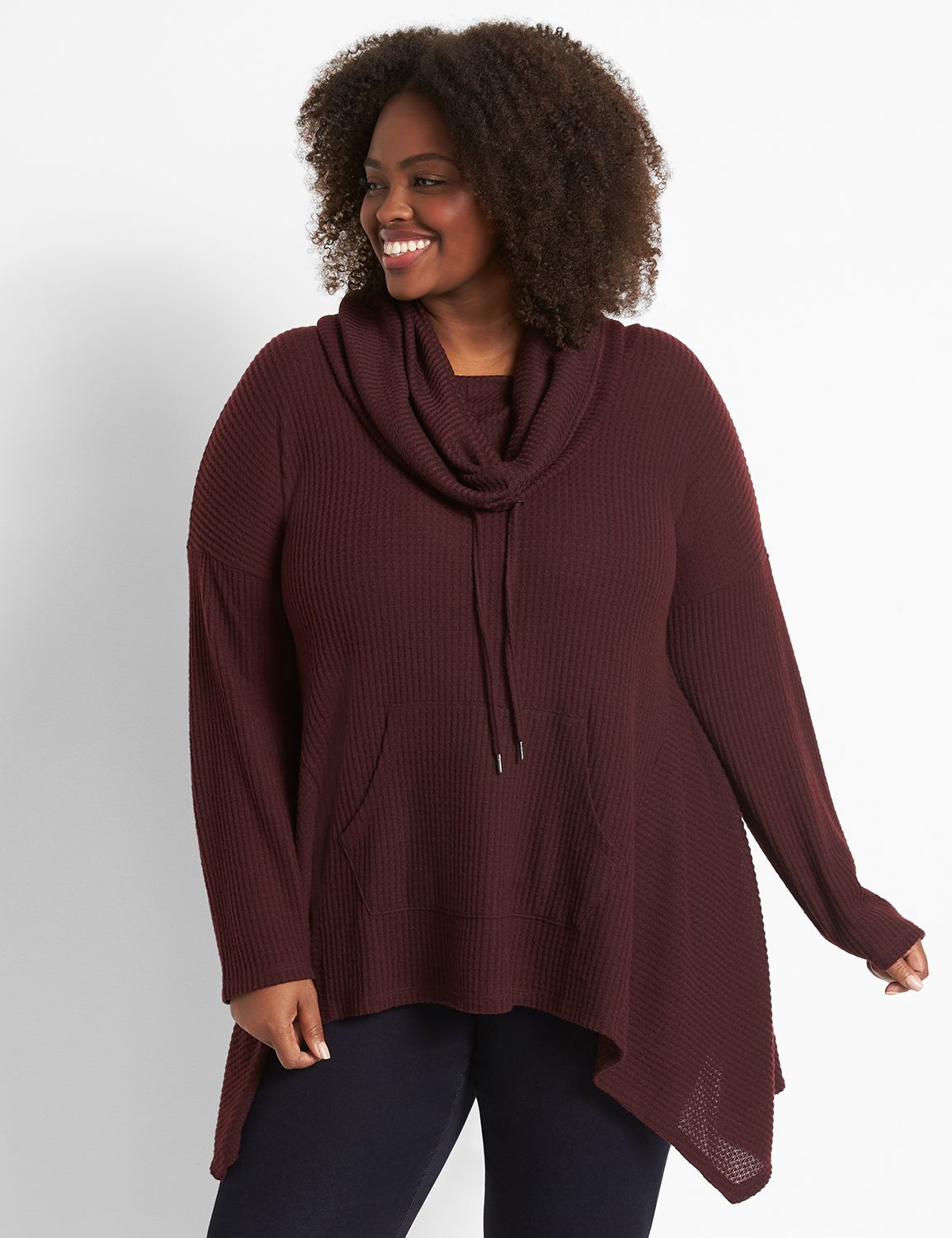 Convertible cowl outlet neck sweater