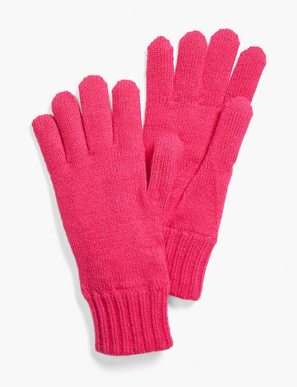 Pop Of Color Ribbed Gloves