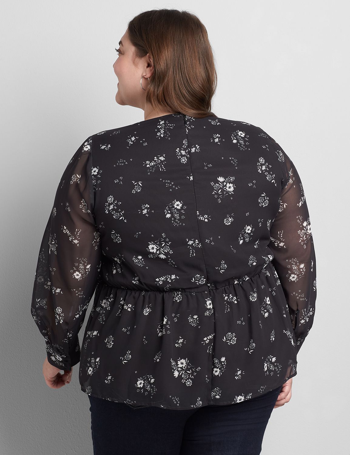 Ruffled Peplum Blouse Product Image 2