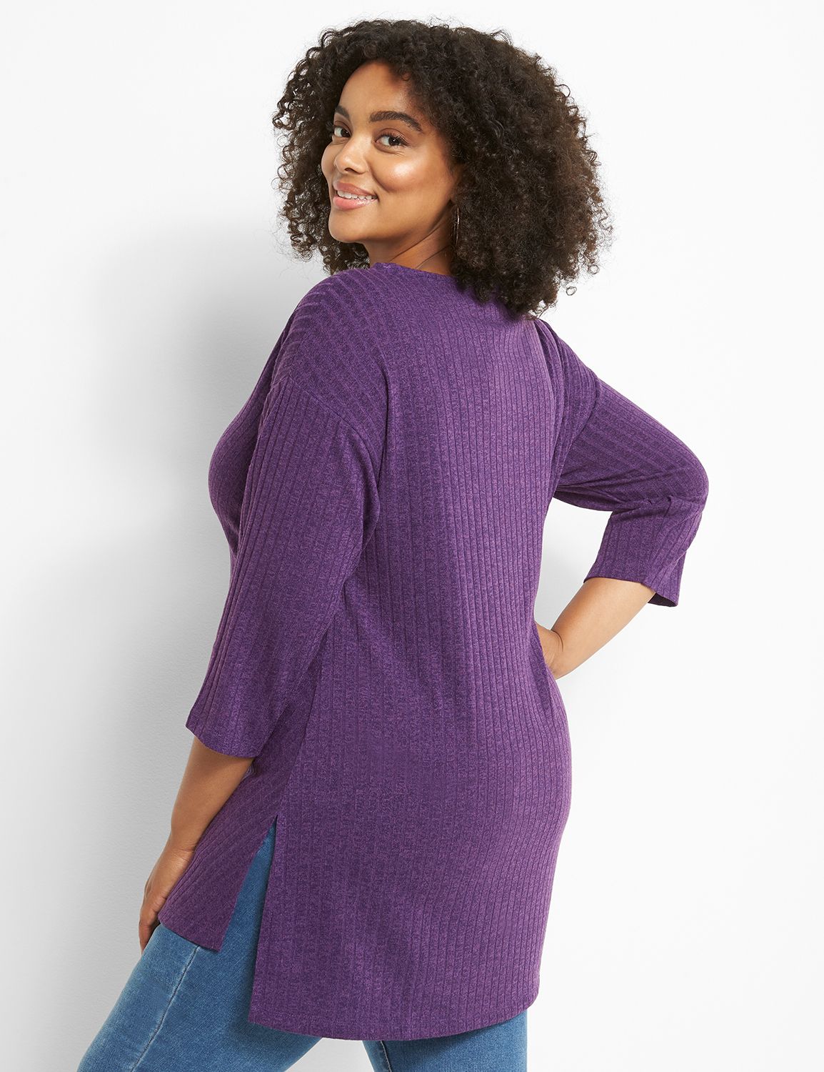 Mixed-Ribbed Tunic