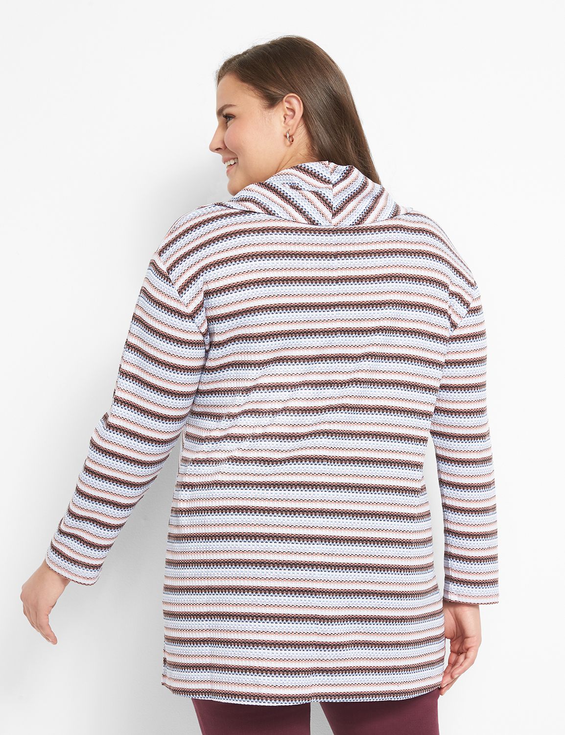 Long Sleeve Cowl Neck Novelty Step Product Image 2