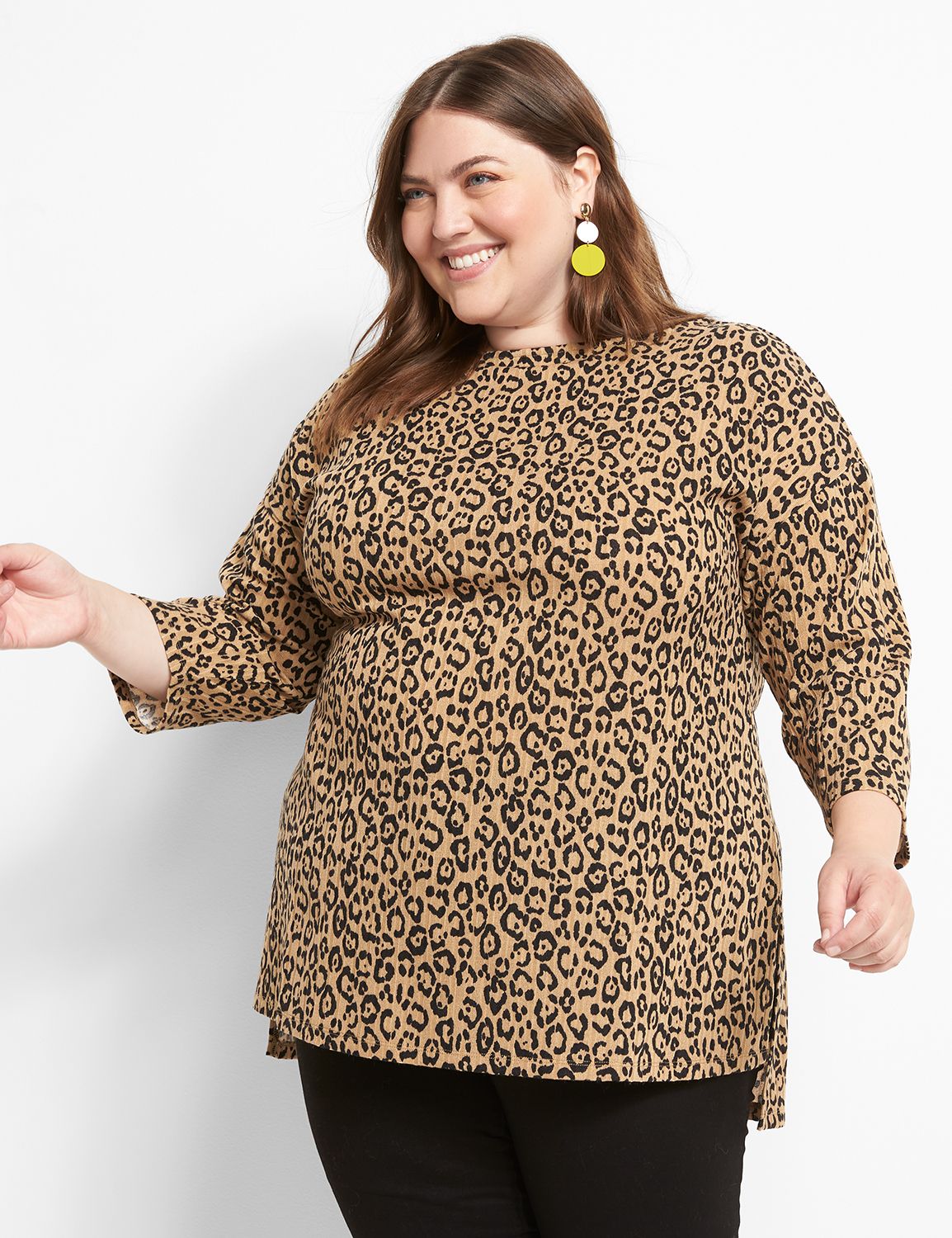 Wide Crew-Neck Tunic Product Image 1