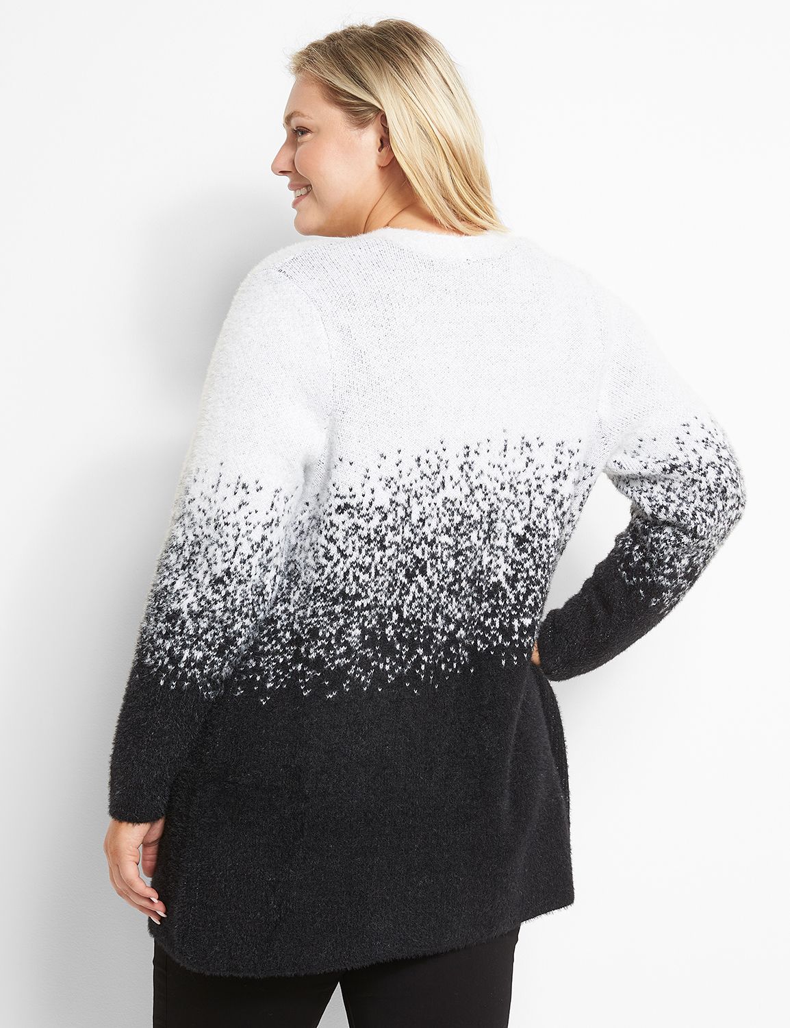 Long Sleeve Jacquard Open Front Cardigan 1123078:AS SAMPLE:10/12 Product Image 2