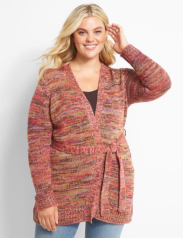 Belted Open Cardigan