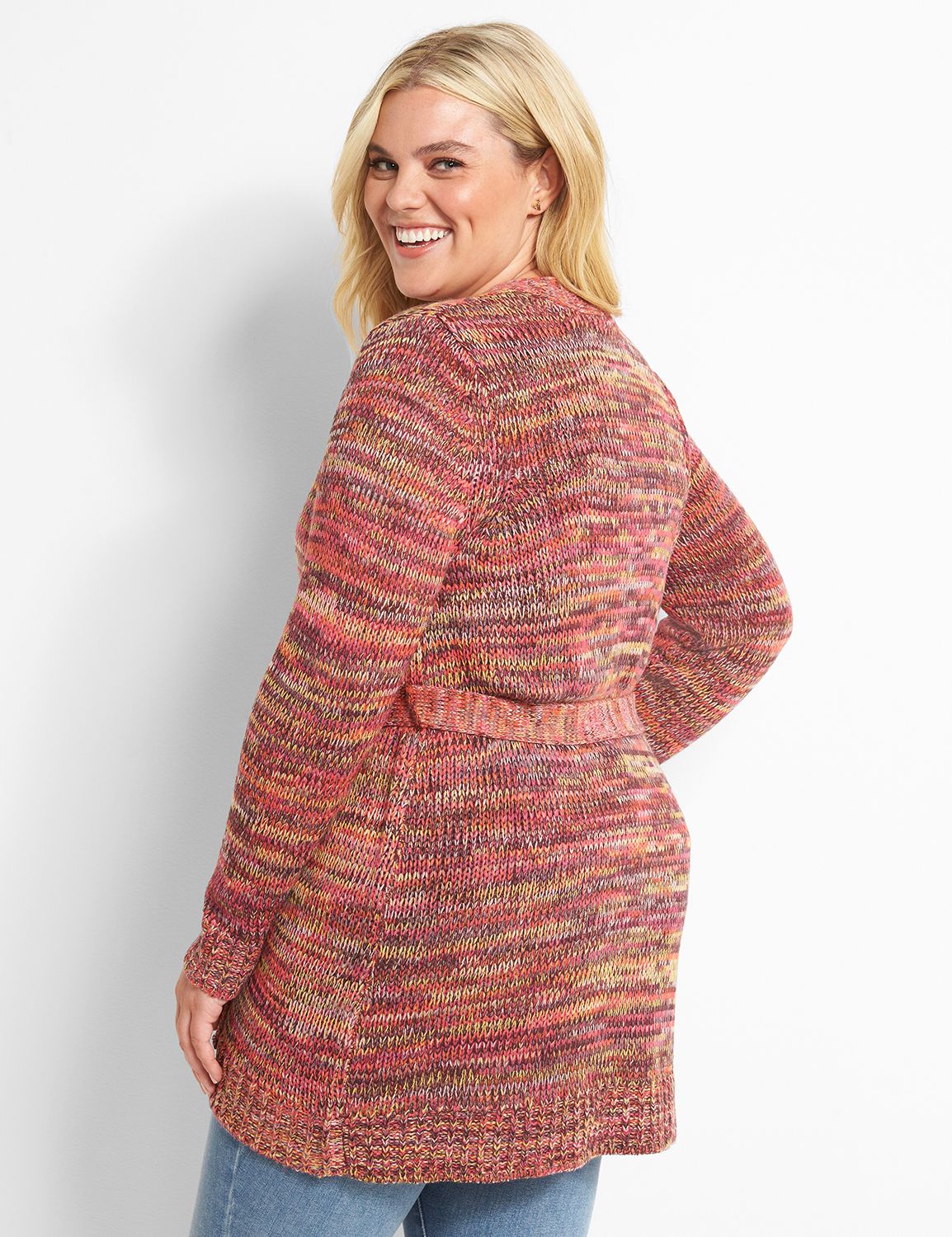 Belted Open Cardigan Product Image 2
