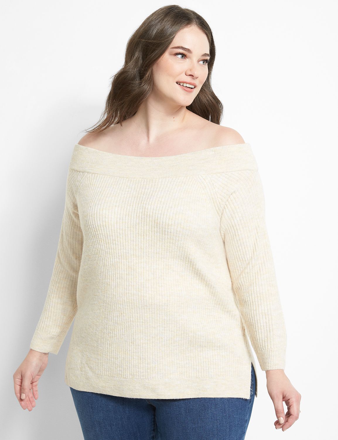 Long Sleeve Off The Shoulder Pullov Product Image 1
