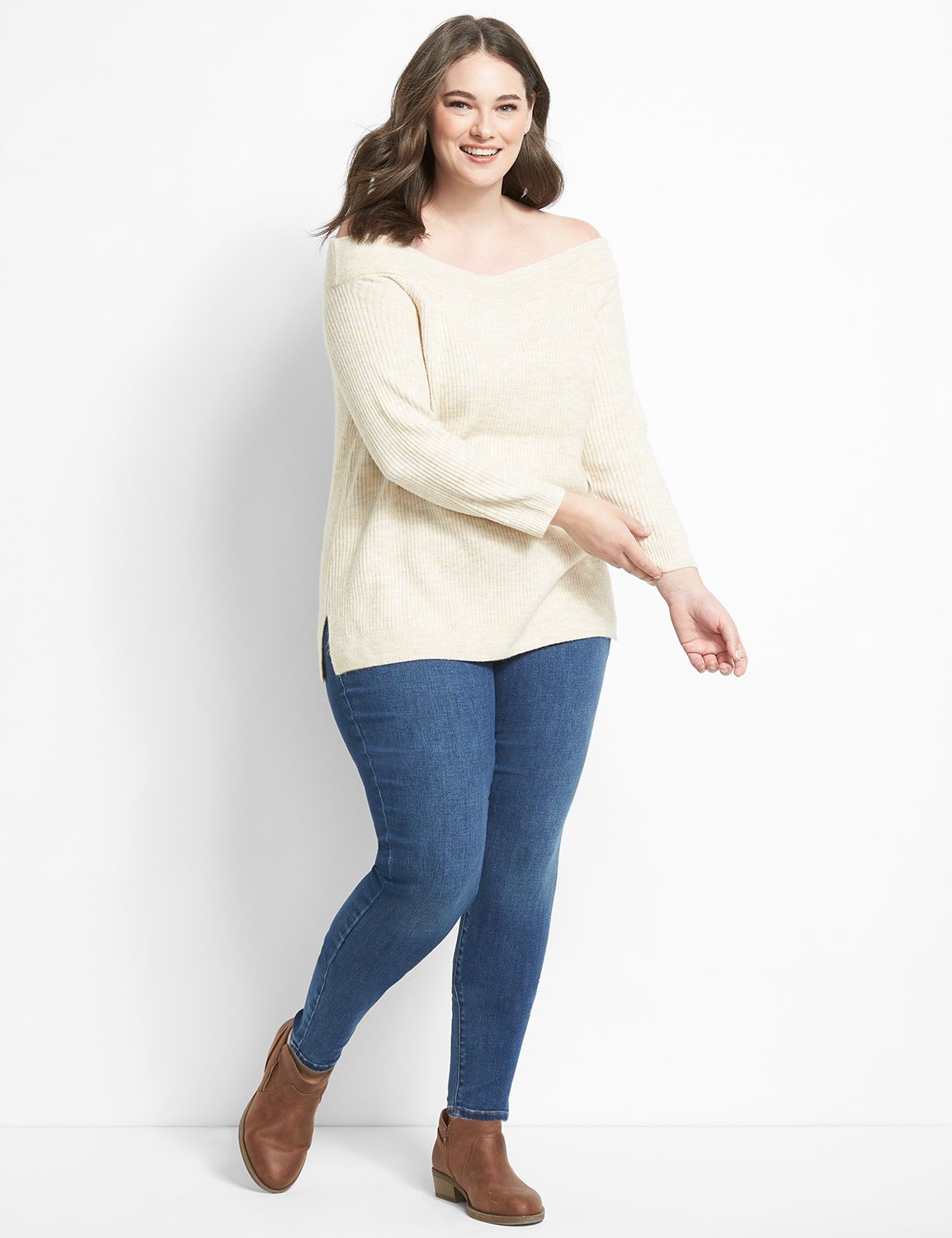 Long Sleeve Off The Shoulder Pullov Product Image 3