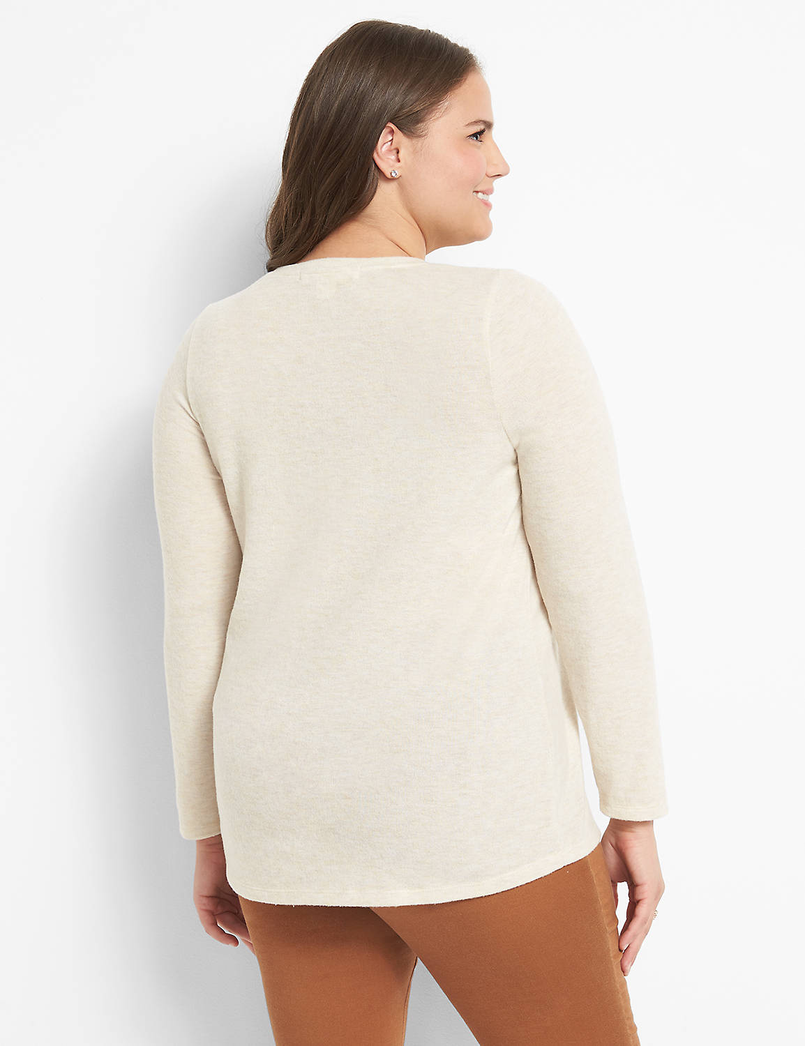Long Sleeve Crew Neck Pullover Graphic: Every Shade Is Beautiful 1123324:Light Heather Oatmeal:34/36 Product Image 2