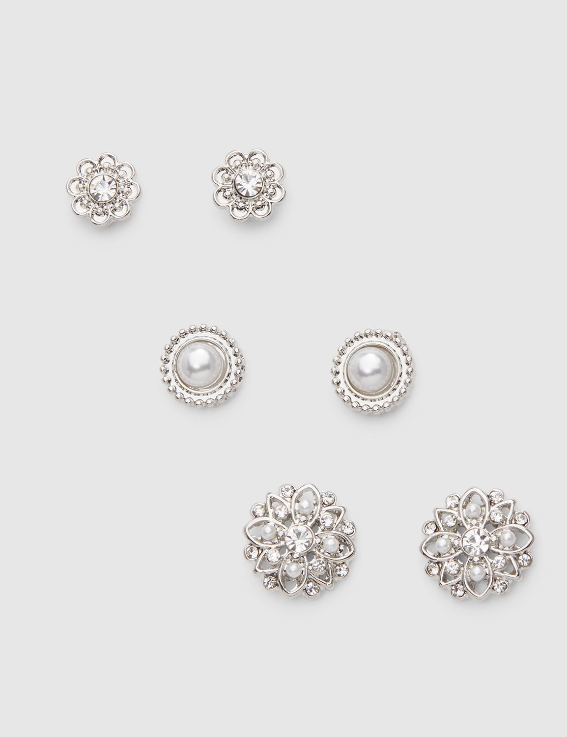 Pearl Stud Charms Mix Stud Earrings Set