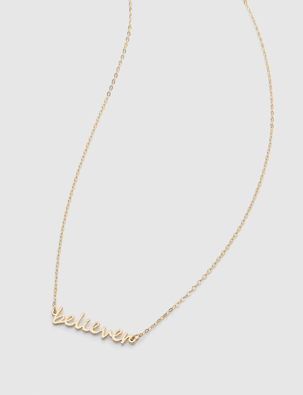 Believer Necklace:Gold Tone:ONESZ Product Image 1