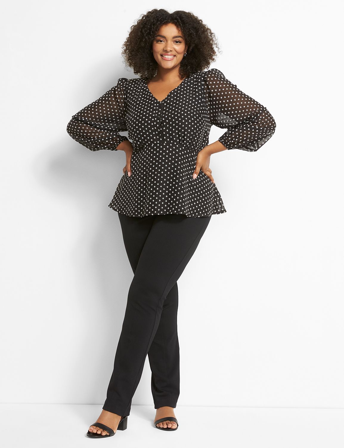 Babydoll Top With Button-Front Detail Product Image 3
