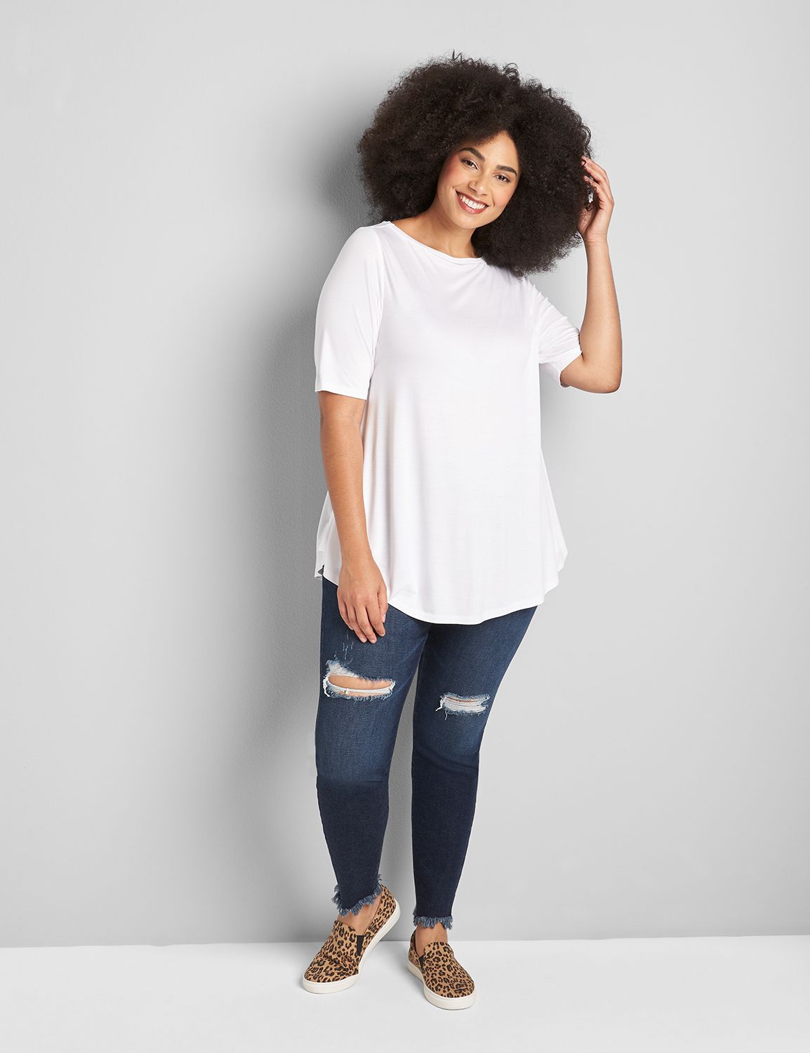 Perfect Sleeve Boat Neck Drapey Tun Product Image 3