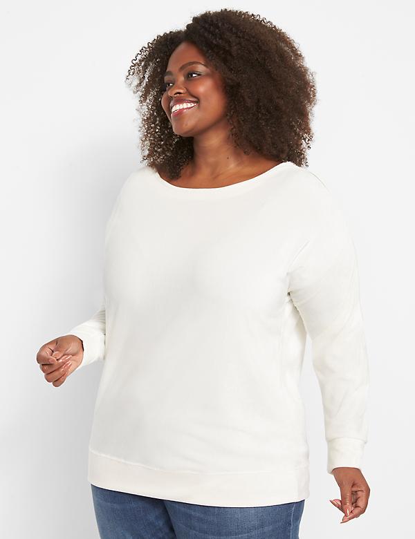 Boatneck Top With Zipper