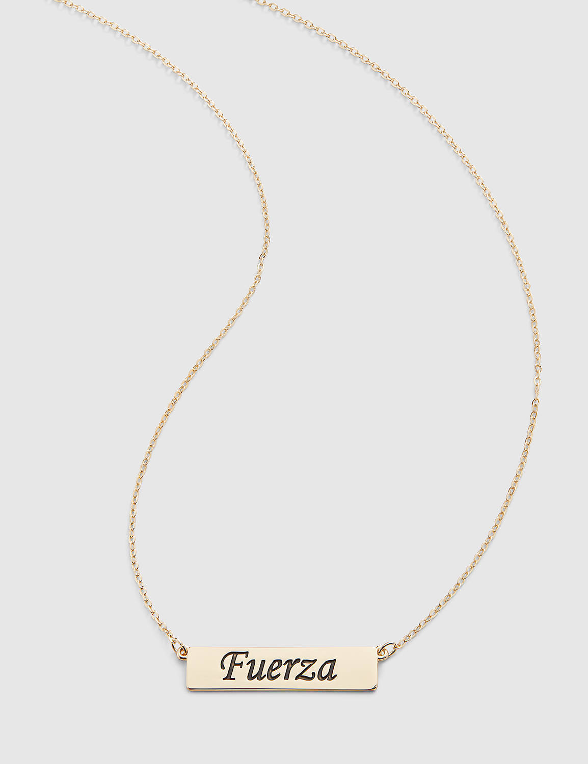 Fuerza- Strength Necklace:Gold Tone:ONESZ Product Image 1