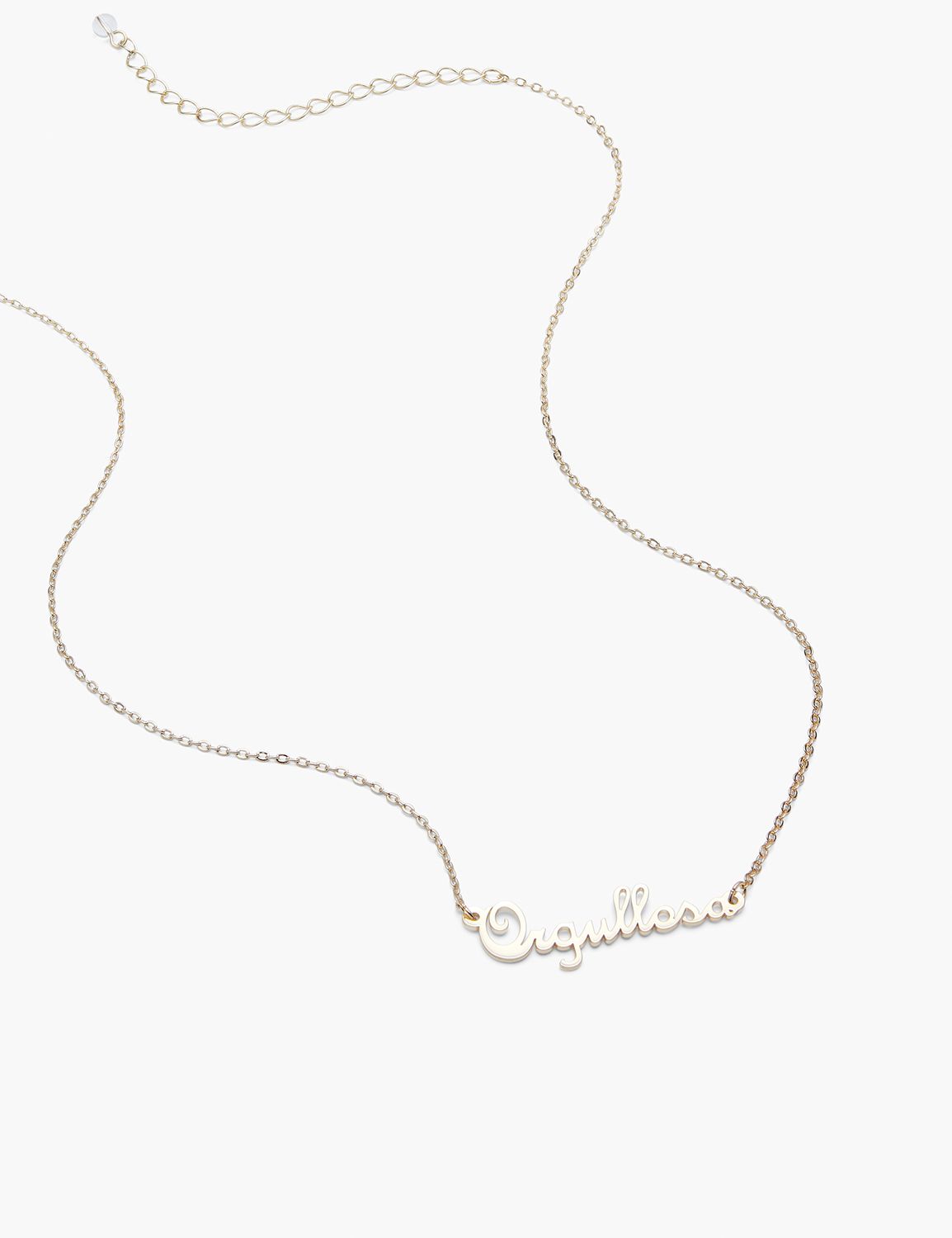 Orgullosa- Proud Necklace:Gold Tone:ONESZ Product Image 1