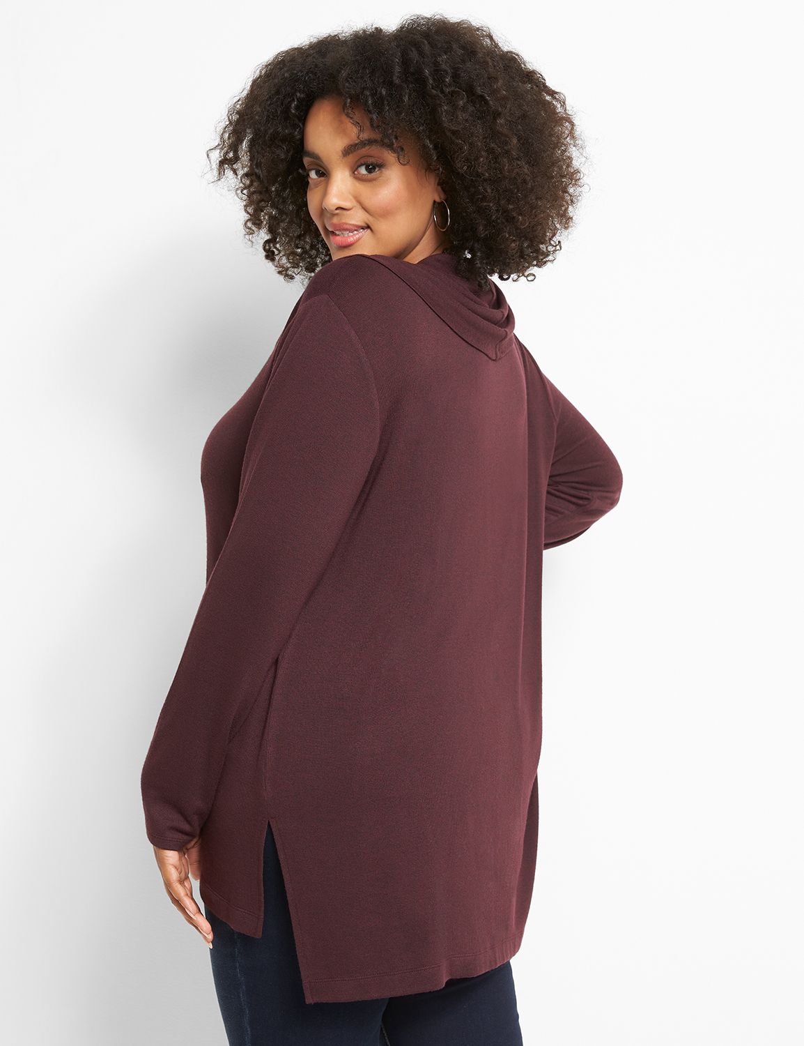 Cowl-Neck Hacci Top Product Image 2