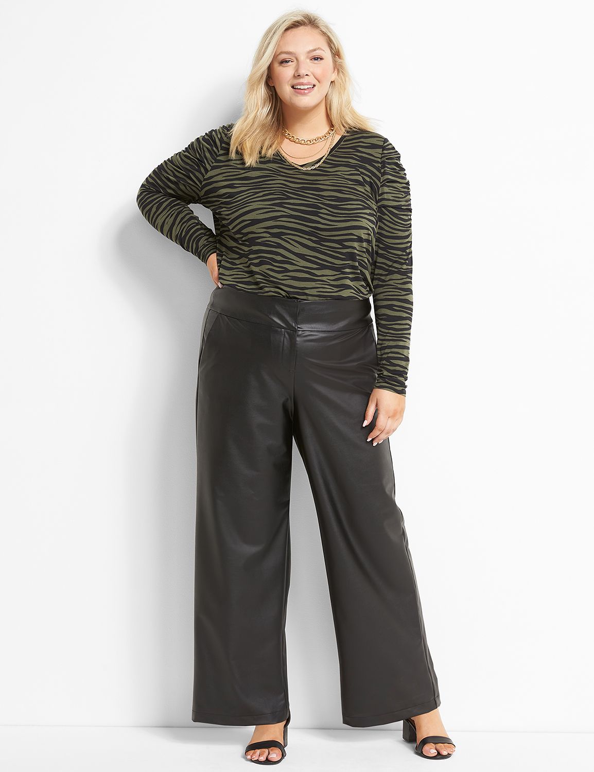 Unattached Wide Leg Leather Pants – Lane 201