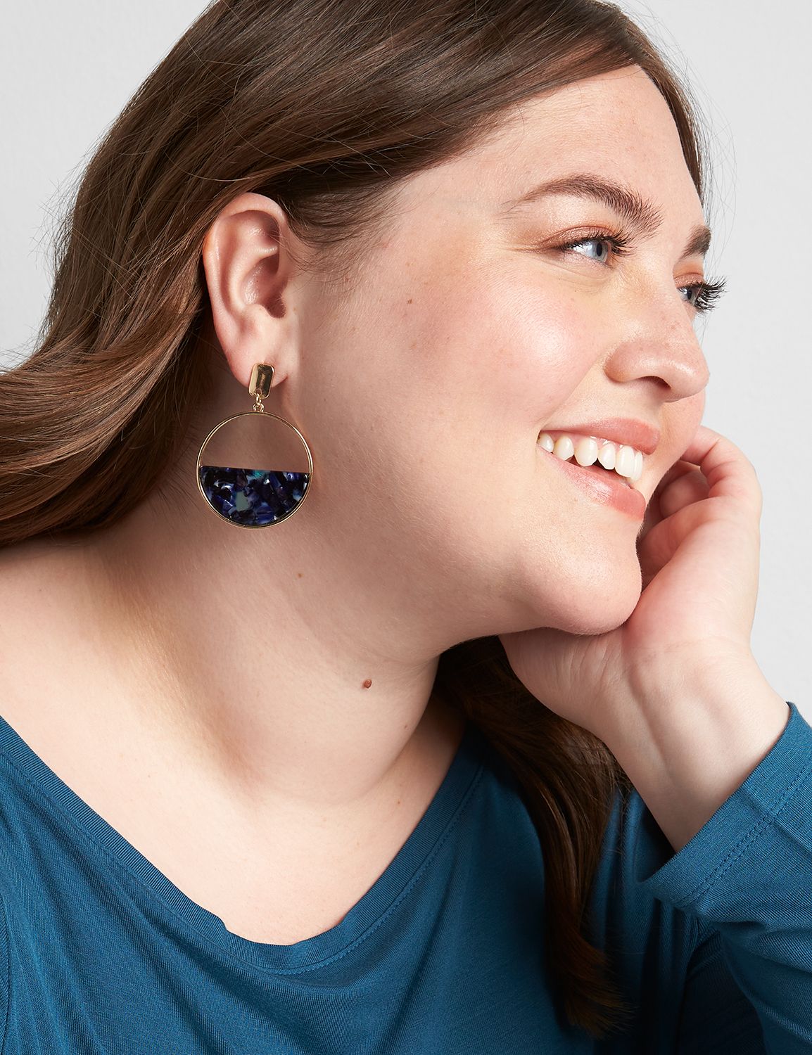 Resin Split Circle Earrings Product Image 1