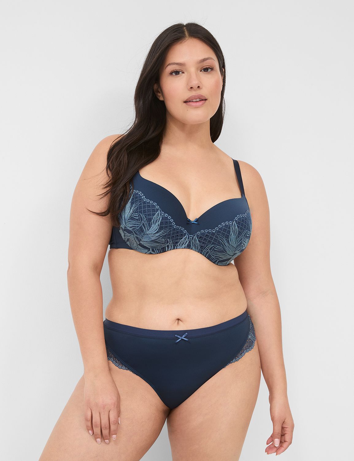 No Show Thong Geo Palms Xdye Lace B Product Image 1