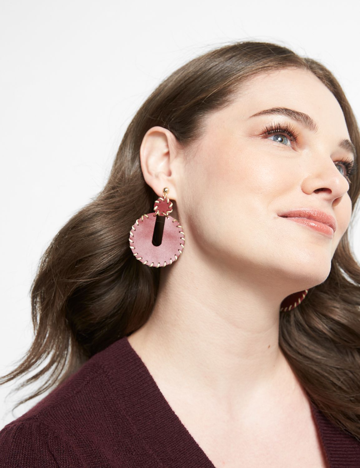 FAUX LEATHER EARRING Product Image 1