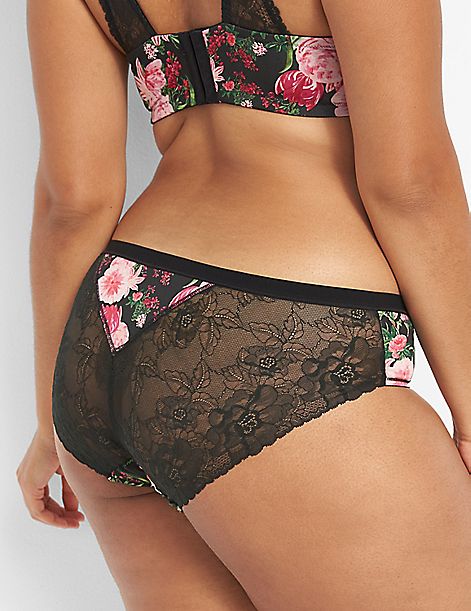 No-Show Hipster Panty With Lace Back
