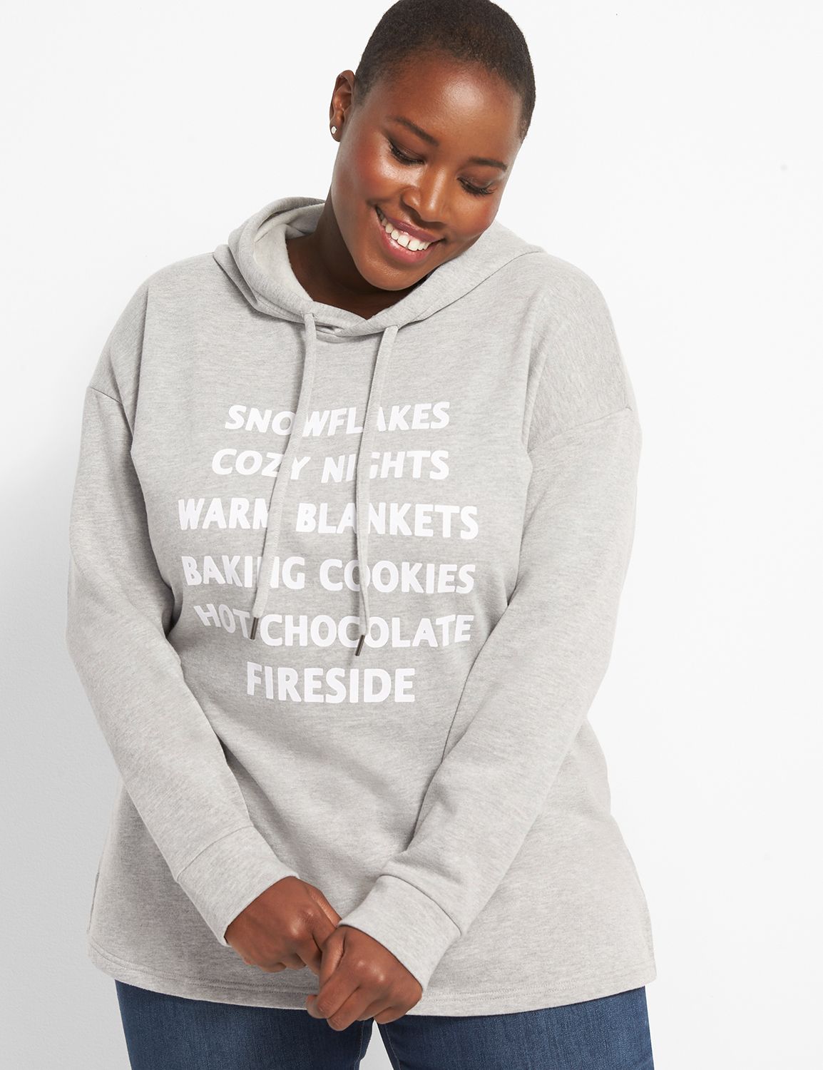 Snowflakes & Cozy Nights Graphic Hoodie Product Image 1
