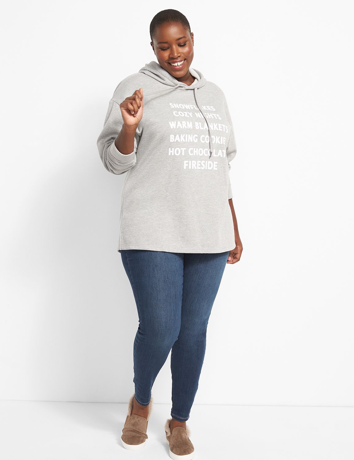 Snowflakes & Cozy Nights Graphic Hoodie Product Image 3